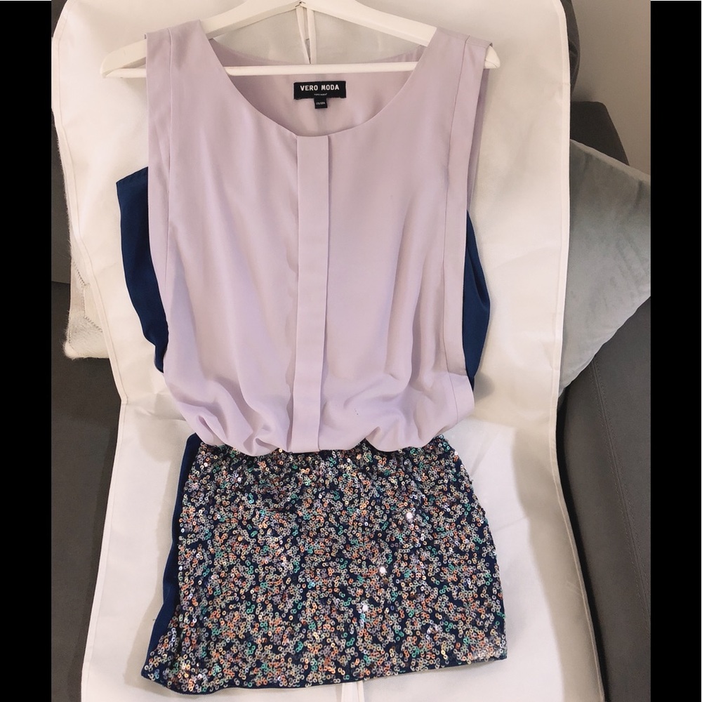 Vero Moda mini dress Lilac size S